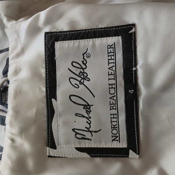 GEN LEATHER VINTAGE MICHAEL HOBAN NORTH BEACH LEATHER SKIRT & JACKET - Picture 5 of 17